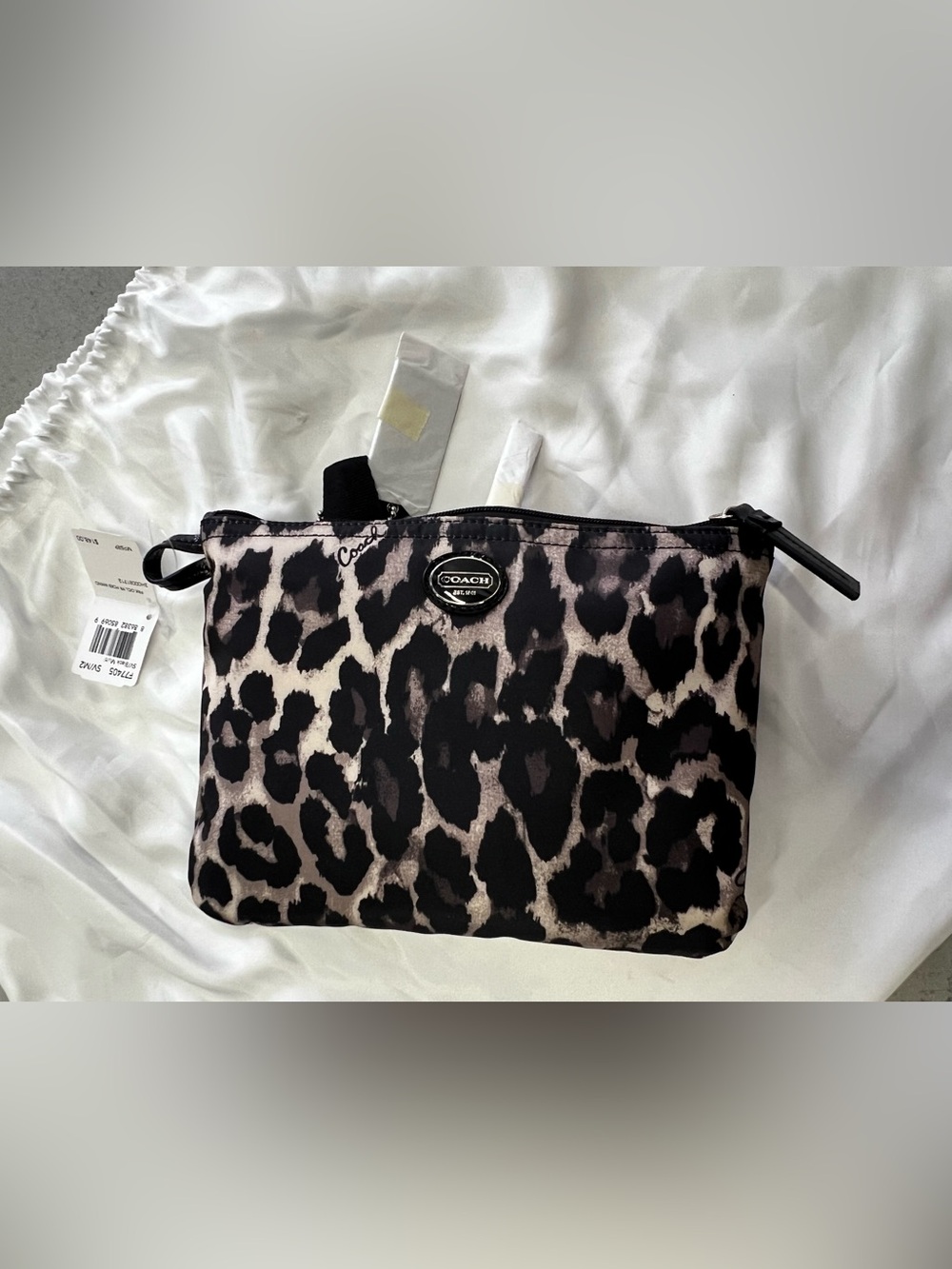 NWT Coach Getaway Ocelot Print Packable Weekender Travel Tote Bag Set F77405